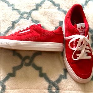 Red Adidas soft velvet